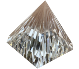 Glass pyramid fluted 50 mm crystal - glass paperweight
