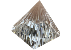 Glass pyramid fluted 50 mm crystal - glass paperweight
