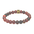 Tourmaline with royal mantra Ohm bracelet elastic natural stone, ball 8 mm / 16-17 cm, guardian of good mood