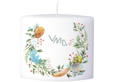 Emocio Happy Easter white candle ellipse 120 x 55 x 95 mm