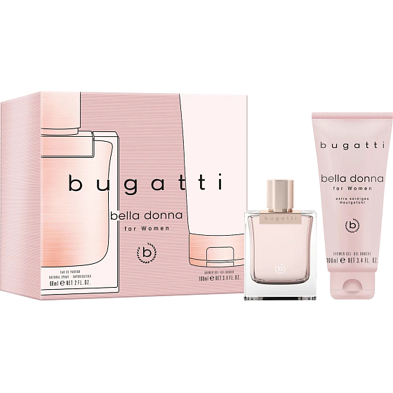 Bugatti Bella Donna eau de parfum 60 ml + shower gel 100 ml, gift set for women