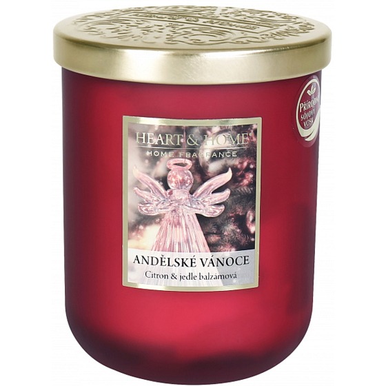Heart & Home Angel Christmas Soy scented candle large burns up to 75 hours 320 g