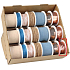 Ditipo Christmas fabric ribbon Copper glossy 3 m x 25 mm