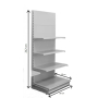 Ozap shelf older version gray height 212 cm + 4 shelves 90 x 40 cm