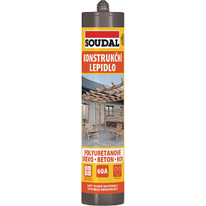 Soudal 60A Construction Adhesive for Wood, Clear, 300 ml