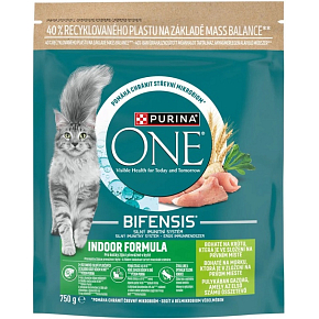 Purina ONE Bifensis Indoor Turkey and Grain Dry Cat Food 750g