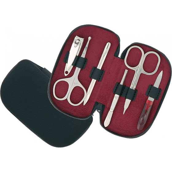 Dup Manicure Mister leather 6 pieces Black for men model 230401-331