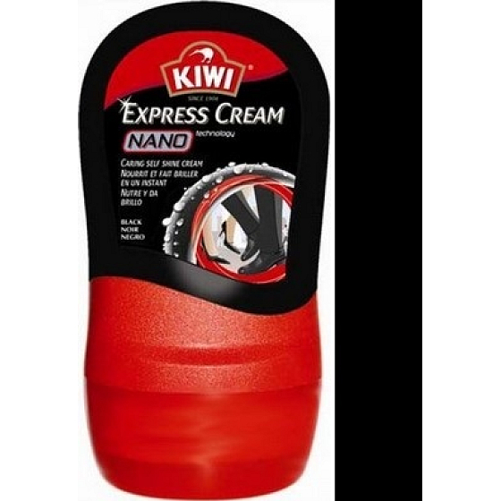 Kiwi Express Cream black self-polishing shoe cream with a sponge of 50 ml