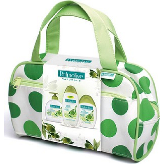 Palmolive Naturals Olive Milk Shower Gel 250 ml + bath foam + soap + bag, cosmetic set