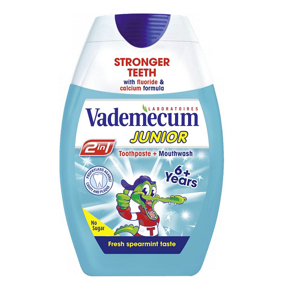 Vademecum Junior Spearmint 2in1 toothpaste and mouthwash in one for children 75 ml