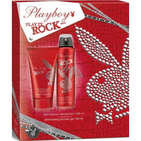 Playboy Play It Rock deodorant spray 150 ml + shower gel 150 ml, cosmetic set