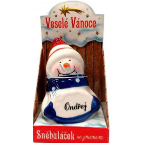 Nekupto Snowman named Ondrej Christmas decoration size 8 cm