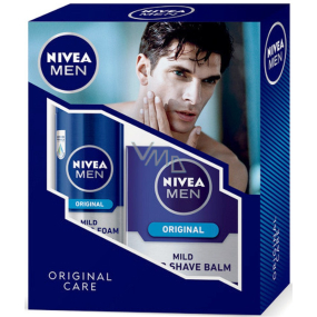 Nivea Men Original shaving foam 200 ml + Mild after shave balm 100 ml cosmetic set