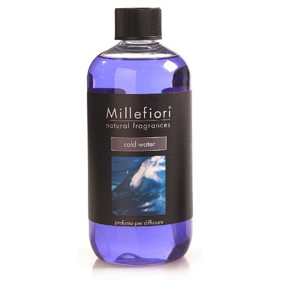 Millefiori Milano Natural Cold Water - Cold Water Diffuser Refill for Fragrance Sticks 500 ml