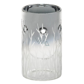 Yankee Candle Forest Glow aroma lamp glass with platinum silver gradient 15 x 8 cm