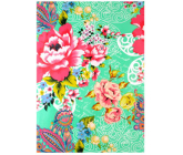 Ditipo Gift wrapping paper 70 x 200 cm green, colorful flowers