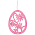 Egg for hanging wooden 10 cm, pink
