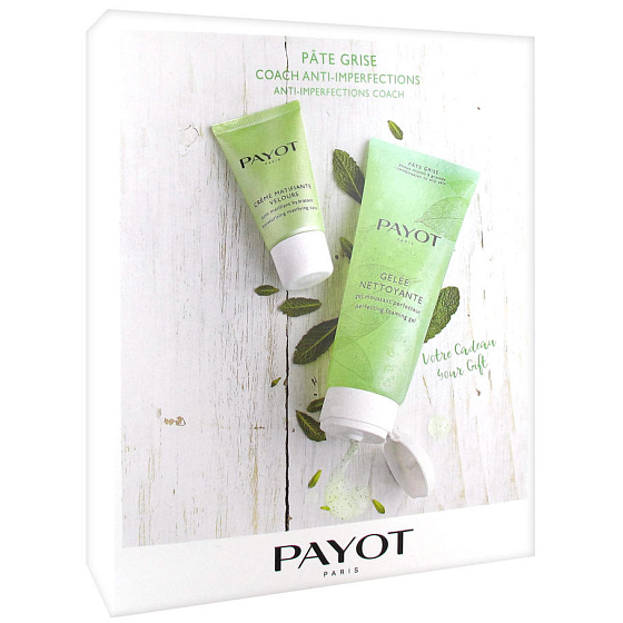Payot Pate Grise Nettoyante Cleansing Gel 200 ml + Payot Pate Grise Moisturizing Matifying Care Moisturizing and Mattifying Skin Cream for Women 50 ml, cosmetic set 2019