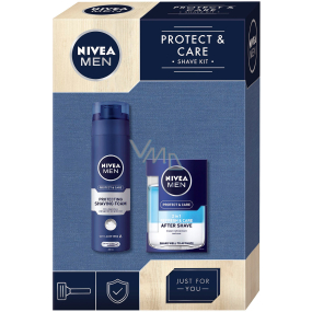 Nivea Men Protect & Care 2 in 1 aftershave 100 ml + shaving foam 200 ml, cosmetic set