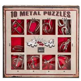 Albi Set of 10 metal puzzles red, age 7+