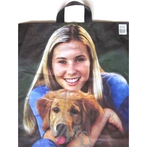 Press Plastic bag 45 x 50 cm Girl and dog 1 piece