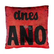 Albi Pillow with sequins Yes / No 37 x 37 x 10 cm