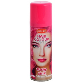 Washable colored hairspray Pink 125 ml spray