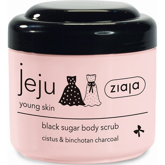 Ziaja Jeju Black Sugar Body Scrub with Anti-inflammatory and Antibacterial Effects 200 ml