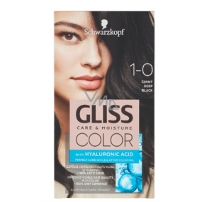 Schwarzkopf Gliss Color hair color 1-0 Black 2 x 60 ml
