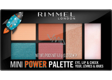 Rimmel London Mini Power Palette eyeshadow, lips and face palette 004 Pioneer 6.8 g