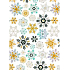 Ditipo Gift wrapping paper 70 x 150 cm Christmas white holographic gold and black snowflakes