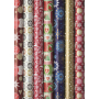 Präsenta Gift wrapping paper 70 cm x 5 m Christmas red with snowflakes in circles