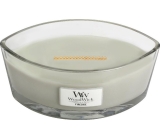 WoodWick Fireside - Fire in the fireplace scented candle with wooden wide wick and lid glass boat 453 g