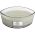 WoodWick Fireside - Fireplace scented candle with a wide wooden wick and lid glass boat 453 g