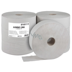Jumbo 280 cellulose toilet paper for 2 ply trays 6 pieces