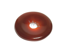 Carnelian Donut natural stone 30 mm, Teach us here and now