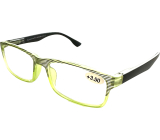 Berkeley Reading dioptric glasses +3,5 plastic green, black stripes 1 piece MC2248