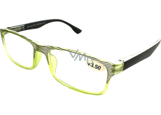 Berkeley Reading dioptric glasses +3,5 plastic green, black stripes 1 piece MC2248