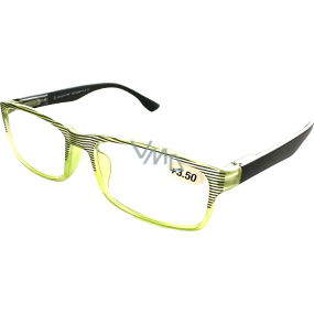 Berkeley Reading dioptric glasses +3,5 plastic green, black stripes 1 piece MC2248