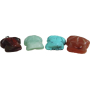 Rosemary Frog for happiness pendant natural stone approx. 20 x 15 mm, love stone