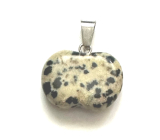 Jasper Dalmatian Apple of Knowledge pendant natural stone 1,5 cm