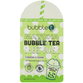 Bubble´t Matcha Bubble Tea textile mask for all skin types 20 ml