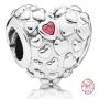 Charm Sterling silver 925 One mother in a million hearts, bead on bracelet family