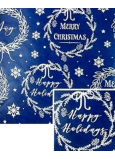 Nekupto Christmas gift wrapping paper 70 x 500 cm Dark blue, Merry & Bright