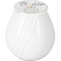 B-lite garden candle in glass, white, 120 g