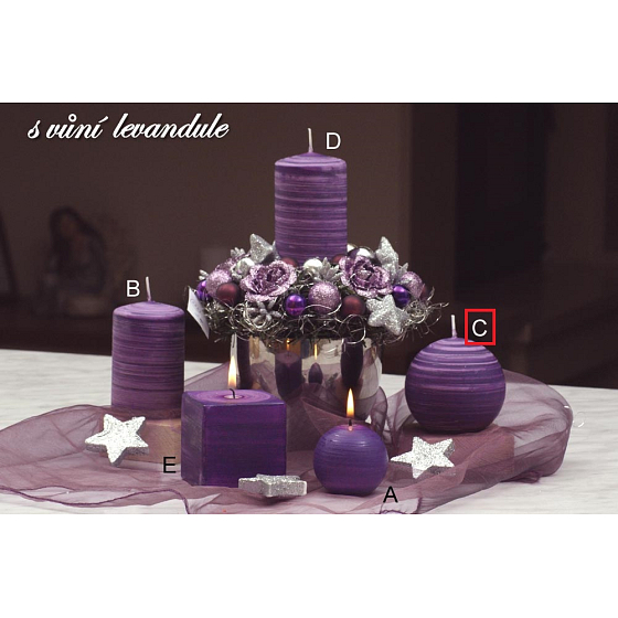 Lima Wellness Lavender aroma candle balls diameter 80 mm 1 piece