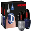 Pupa Nail Art Kit set for nail decoration shade 907 Silver Blue 2 x 5 ml
