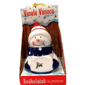 Nekupto Snowman named Jiří Christmas decoration size 8 cm