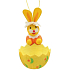 Bunny with a yellow basket 12 x 6 cm