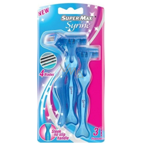 Super-Max Syrine 4-blade shaver for women 3 pieces